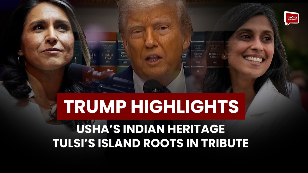 Trump highlights Usha’s Indian heritage, Tulsi’s island roots in tribute